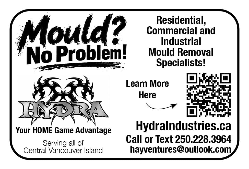 Hydra Industries Mould Removal Specialists Parksville Qualicum Nanaimo Ladysmith Duncan BC 2026 Ad in Coffee News