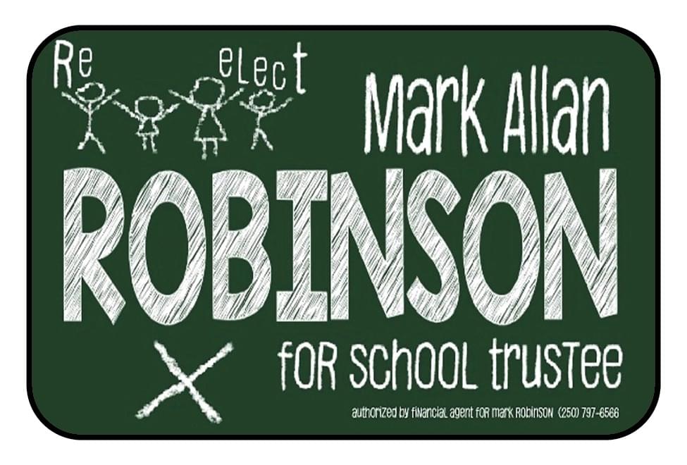 Mark Allan Robinson for School Trustee Nanaimo BC Ad in Coffee News