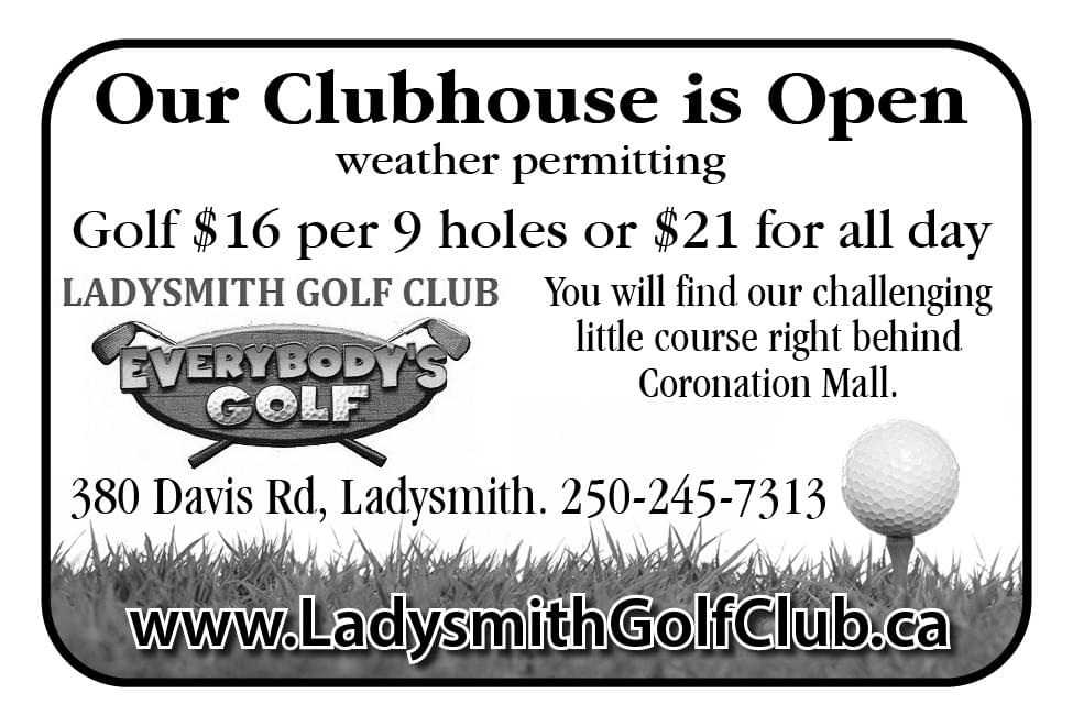 Ladysmith Golf Ad in Coffee News