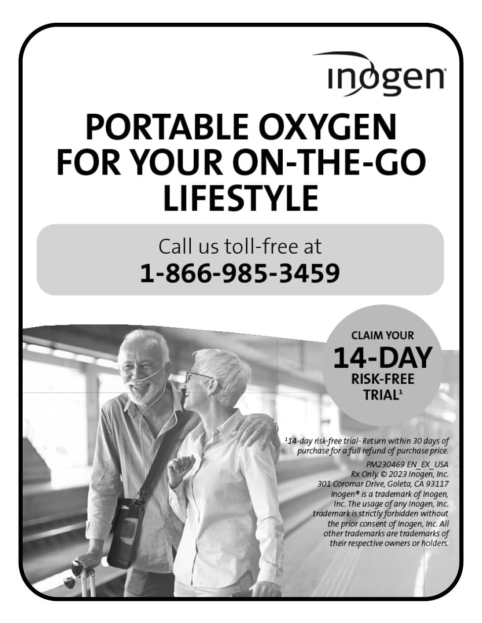 Inogen Portable Oxygen Ad in Coffee News