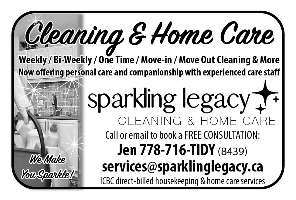 Sparling Legacy Cleaning and Home Care Services Ad in Coffee News