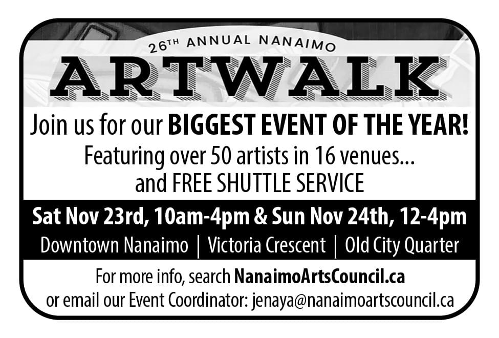 Nanaimo Art Walk 2024 Ad in Coffee News