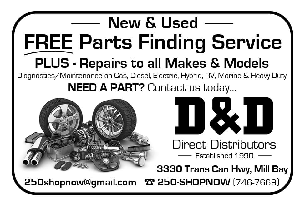 D & D Direct Distributors Mill Bay Ad in Coffee News