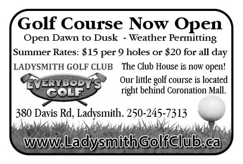 Ladysmith Golf Ad in Coffee News
