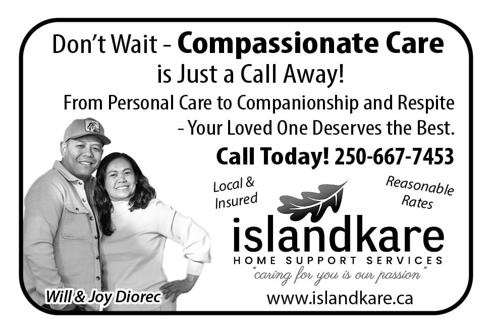 IslandKare Home Support Service Nanaimo Parksville Qualicum July 2024 Ad in Coffee News