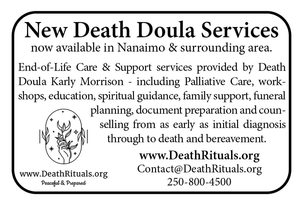 Death Doula Services Ad in Coffee News