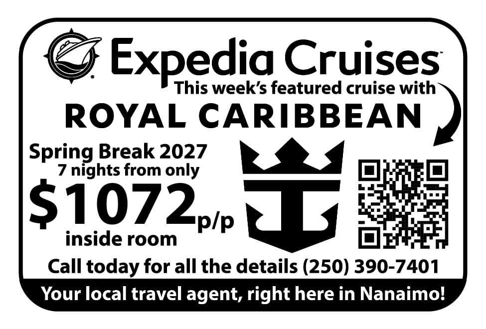 Expedia Cruises Parksville Nanaimo Duncan BC 2026 Ad in Coffee News