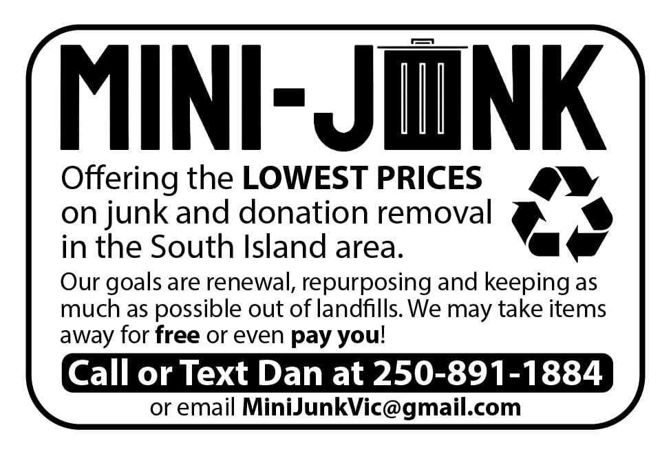 Mini Junk offering the lowest prices on junk and donation removal in the south island area Ad in Coffee News