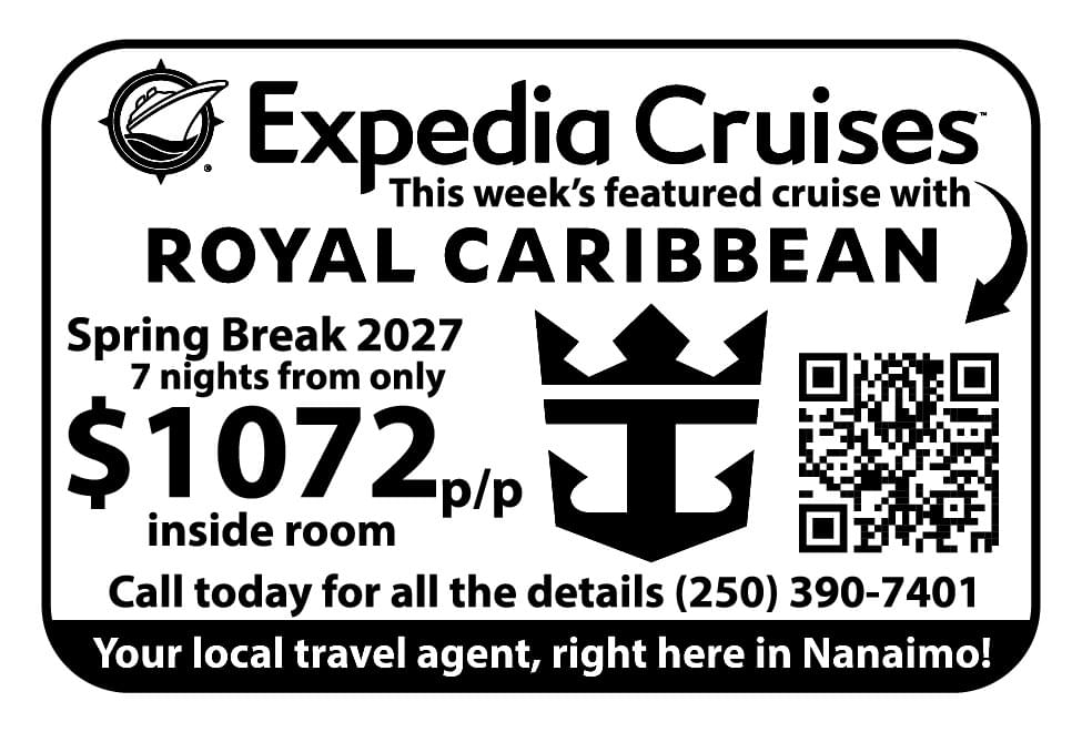 Expedia Cruises Parksville Nanaimo Duncan BC 2026 Ad in Coffee News