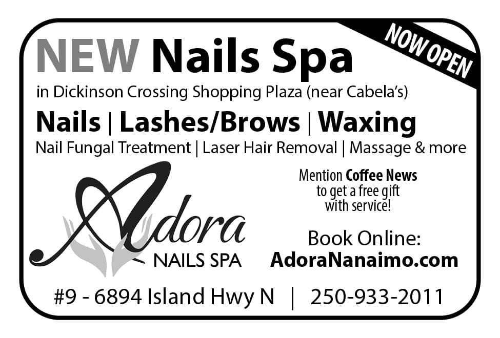 Adora Nails Spa Nanaimo Nails Lashes Brows Waxingad in Coffee News
