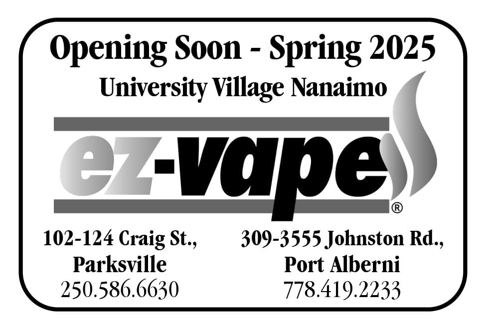 EZ-Vape Parksville and Port Ablerni Ad in Coffee News