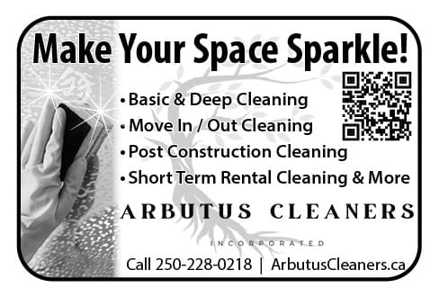 Arbutus Cleaners Qualicum Parksville Nanaimo Ad in Coffee News