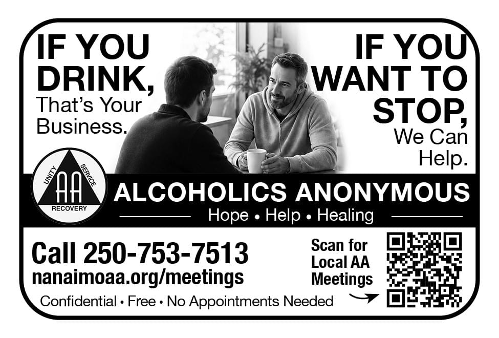 Alcoholics Anonymous Nanaimo BC Ad in Coffee News