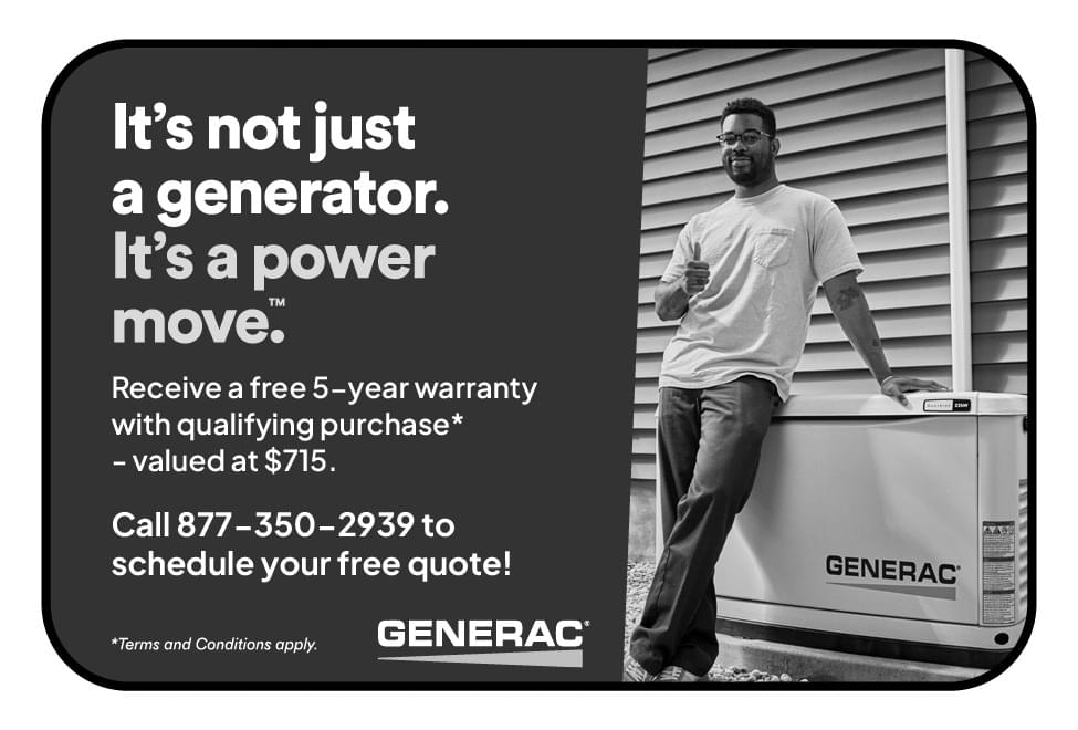 Generac Back Up Genarator Ad in Coffee News