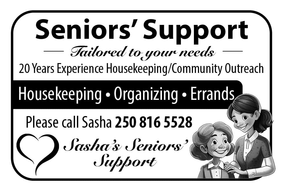 Sasha's Seniors' Support Ad in Coffee News