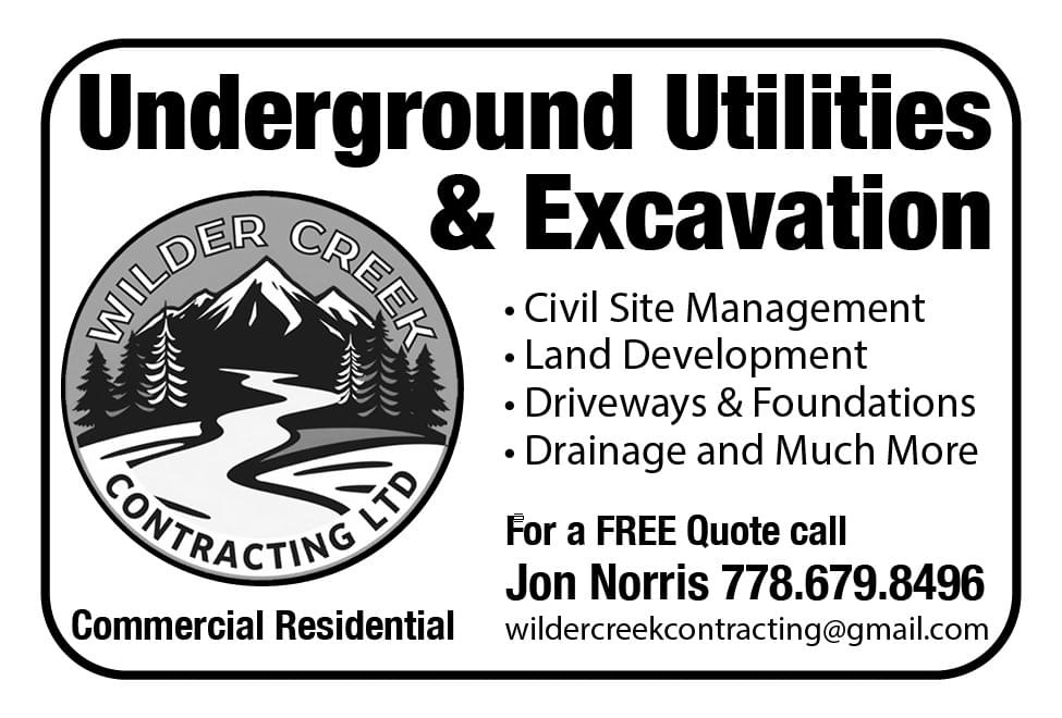 Wilder Creek Excavation Ad in Coffee News