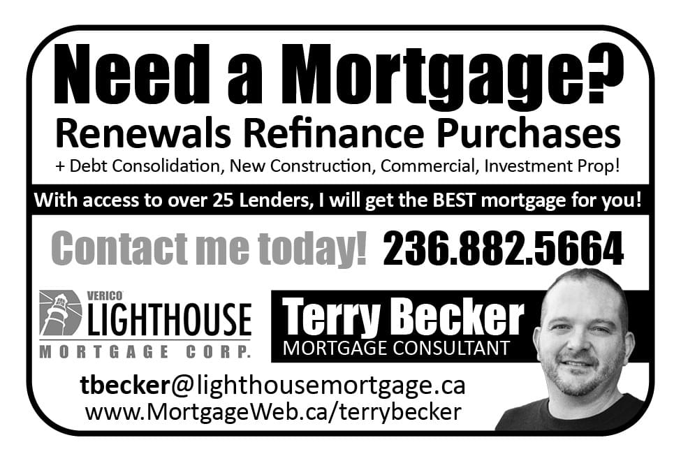 Terry Becker Mortgage Consultant Victoria Duncan BC Ad in Coffee News