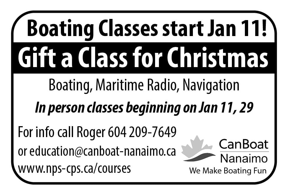 Can Boat Nanaimo Boating Lessons Ad in Coffee News