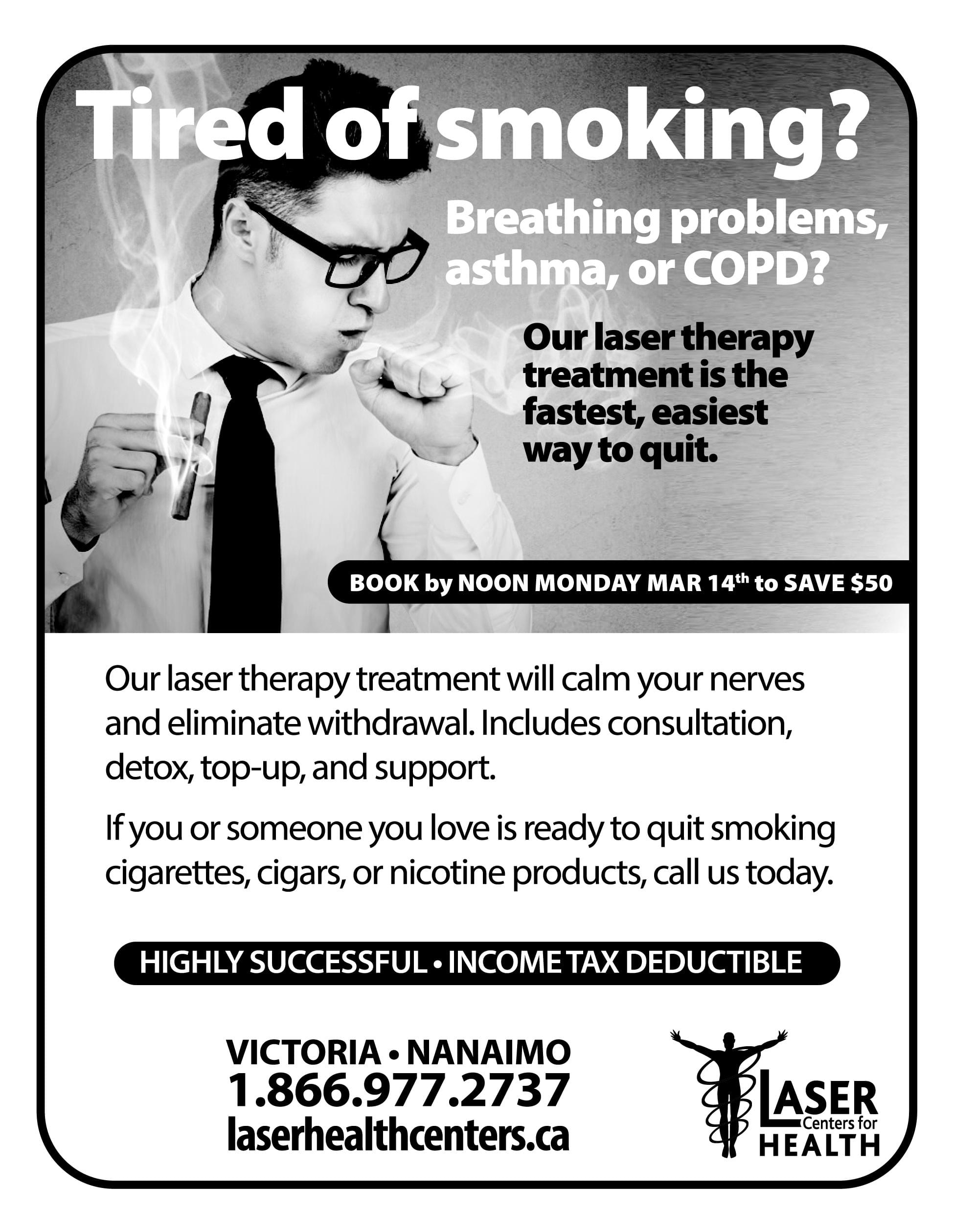 Laser Centers for Health Ad in Coffee News