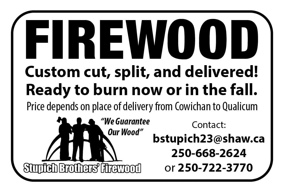 Stupich Brothers' Firewood Nanaimo BC Ad in Coffee News 