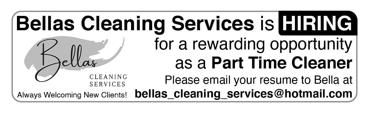 Bellas Cleaning Services Ad in Coffee News 