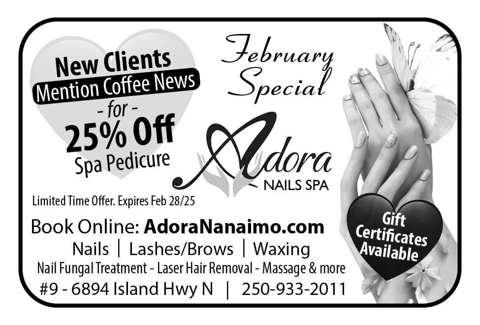 Adora Nails Spa Nanaimo Nails Lashes Brows Waxingad in Coffee News