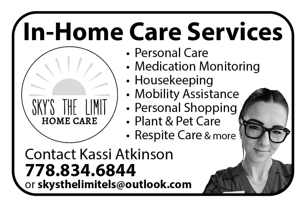 Sky's The Limit Home Care Nanaimo BCAd in Coffee News