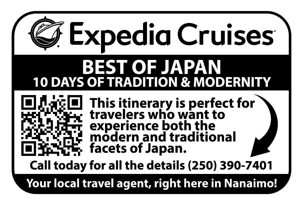 Expedia Cruises Parksville Nanaimo Duncan BC 2026 Ad in Coffee News