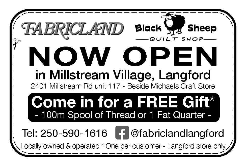 Fabricland Ad in Coffee News