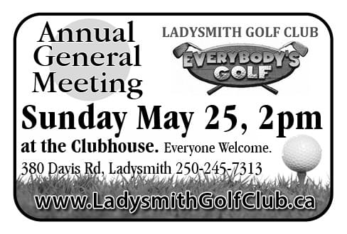 Ladysmith Golf Ad in Coffee News