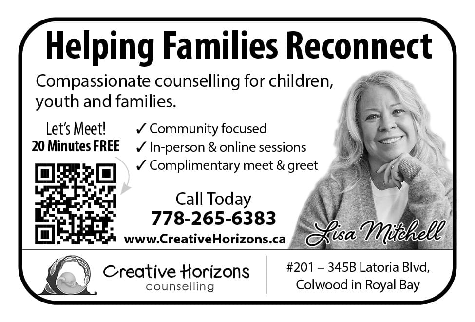 Creative Horizons Counselling Compassionate Counselling in Colwood BC Ad in Coffee News