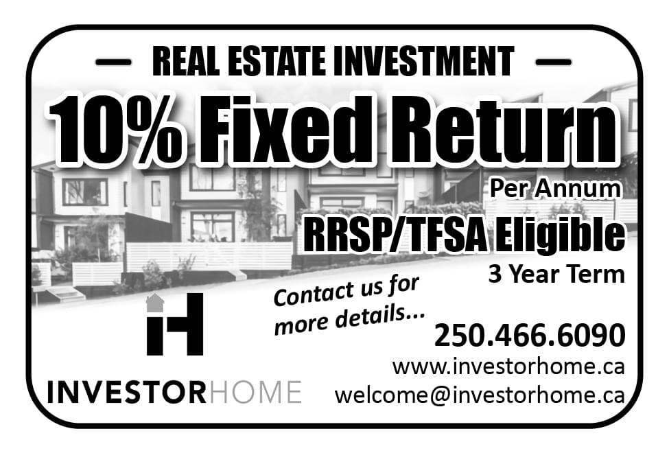 Investor Home 10% Return Ad in Coffee News