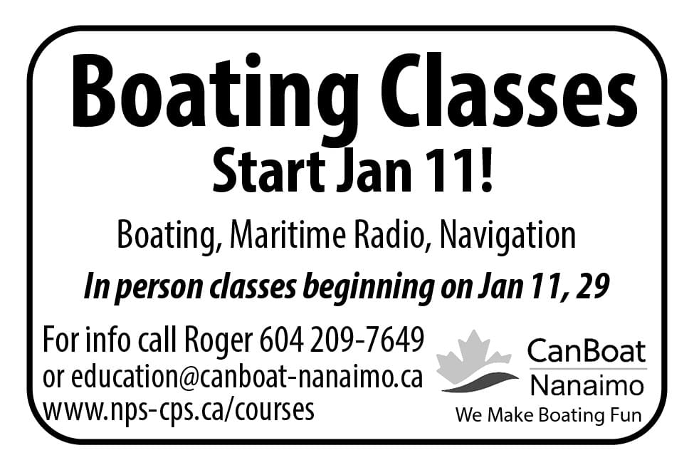 Can Boat Nanaimo Boating Lessons Ad in Coffee News