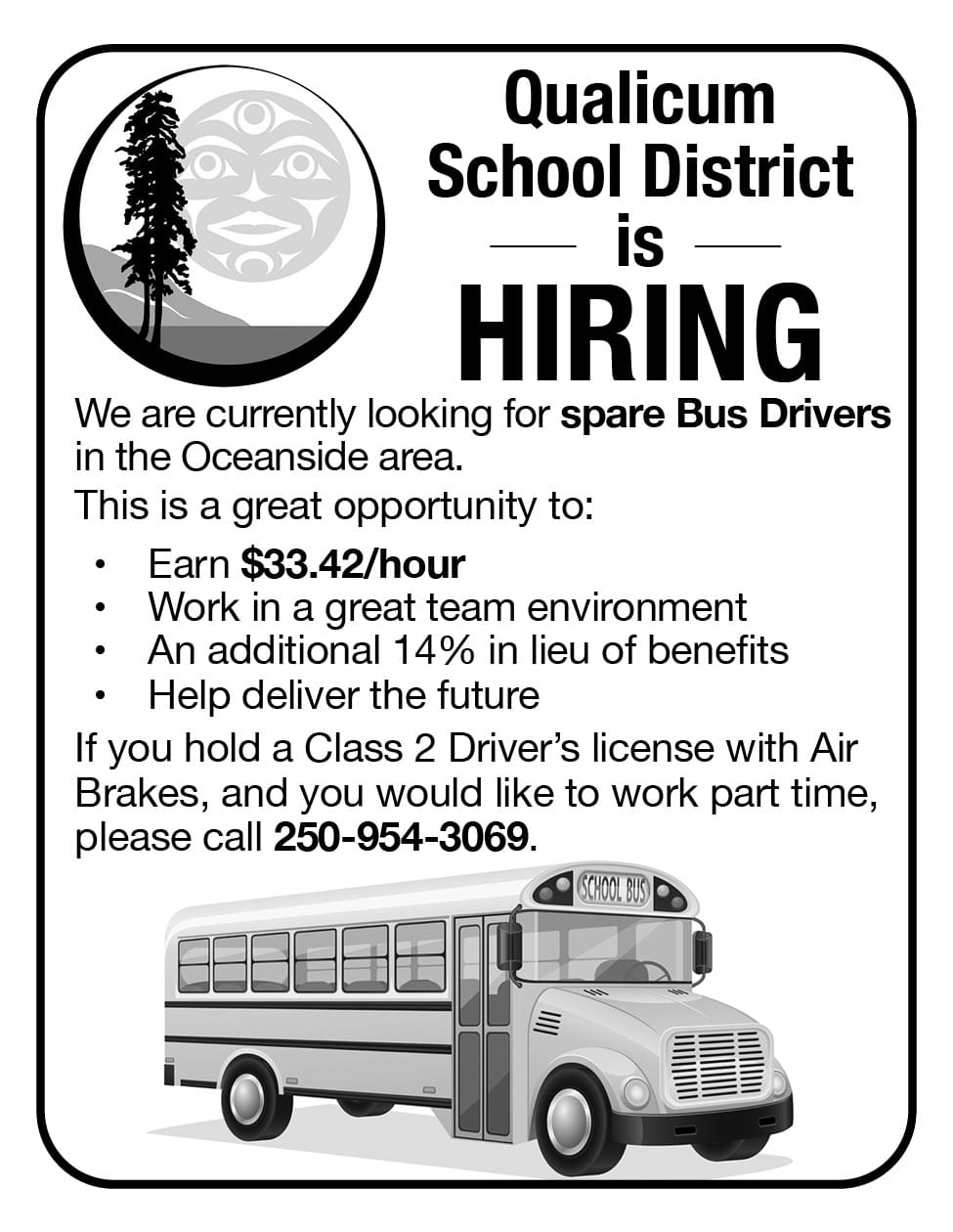 Qualicum School District is Hiring Ad in Coffee News