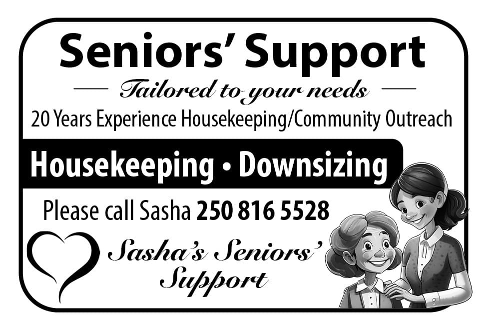 Sasha's Seniors' Support Ad in Coffee News
