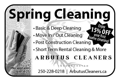 Arbutus Cleaners Qualicum Parksville Nanaimo Ad in Coffee News