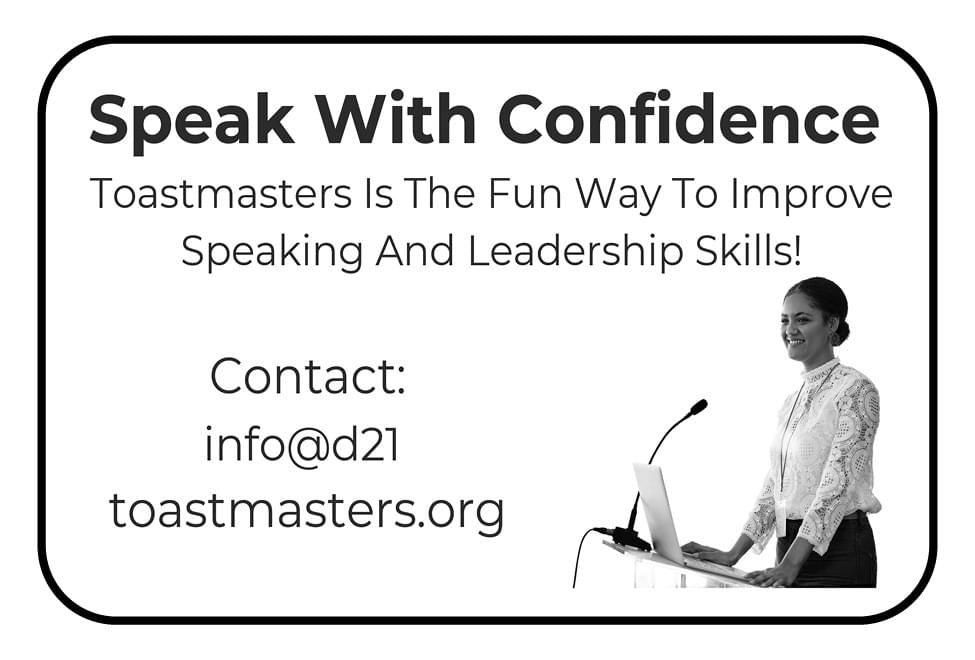 Toastmasters Ad in Coffee News