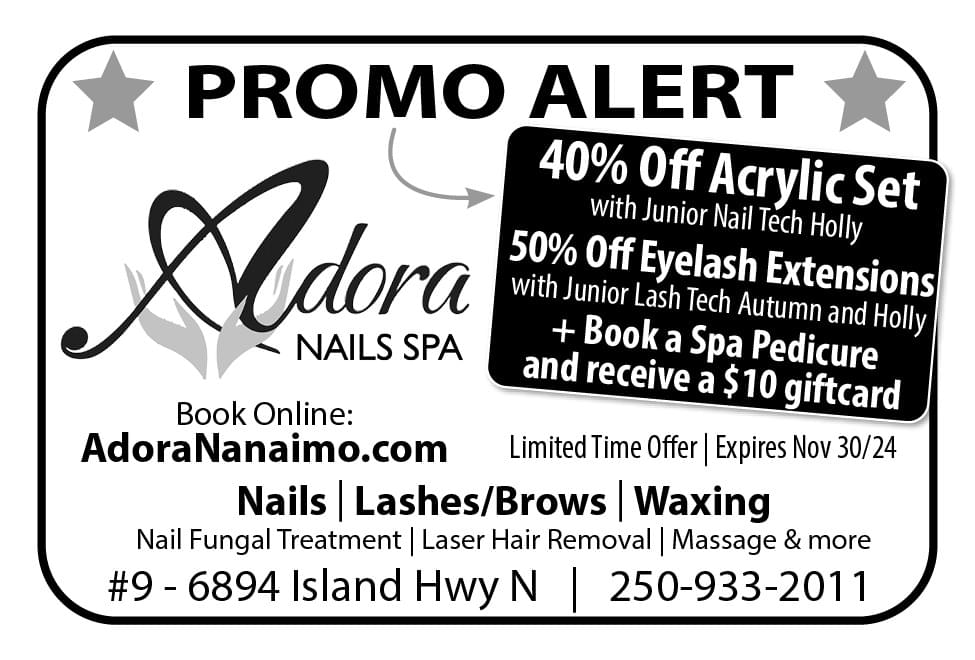 Adora Nails Spa Nanaimo Nails Lashes Brows Waxingad in Coffee News