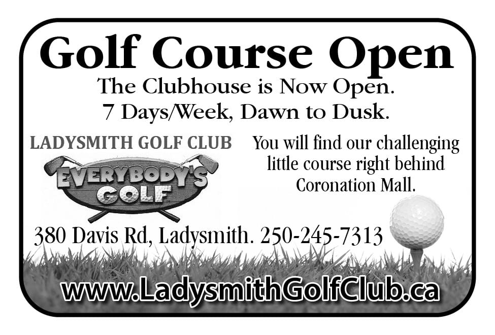 Ladysmith Golf Ad in Coffee News