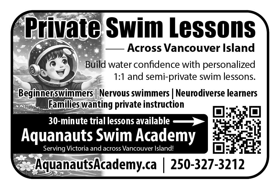 Aquanauts Swim Academy Swim Lessons Victoria BC Ad in Coffee News