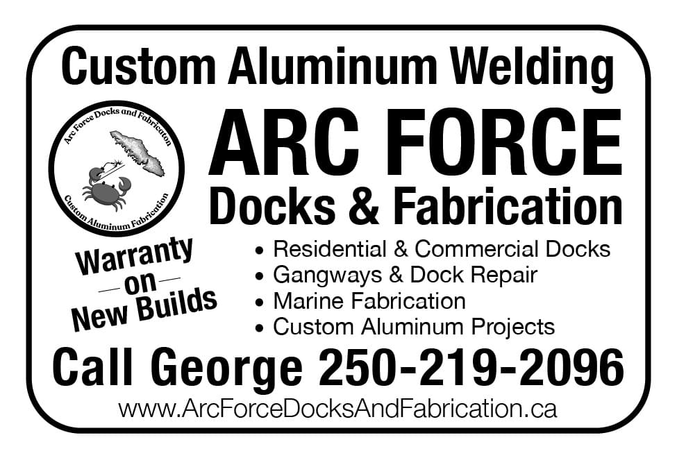 Arc Force Docks and Fabrication BC Ad in Coffee News
