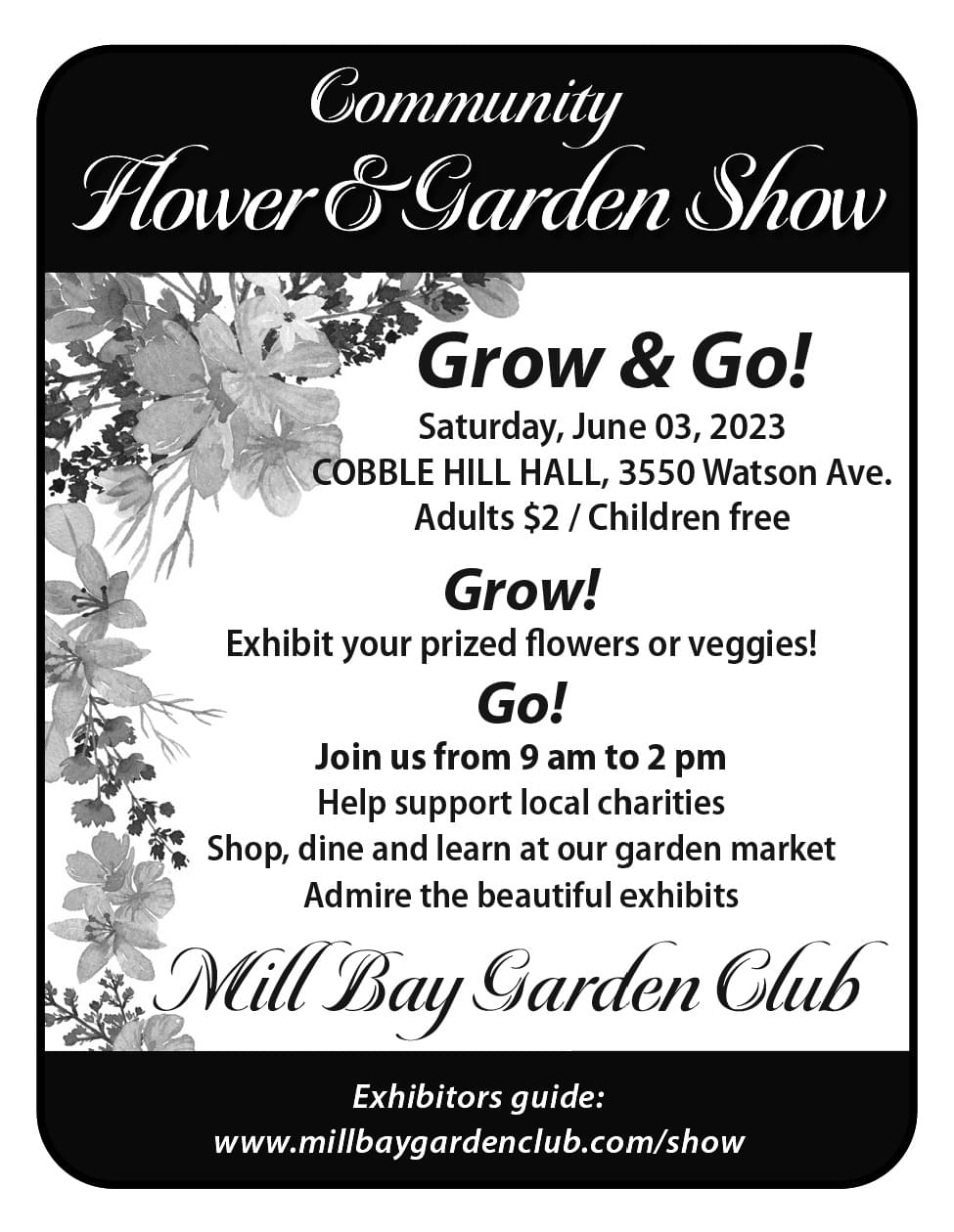 Mill Bay Garden Club Ad in Coffee News