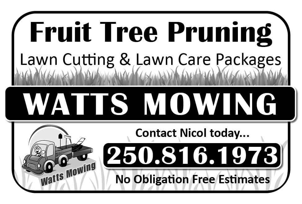 Watts Mowing Ad in Coffee News